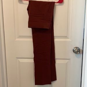 Maroon tummy control pull on slacks